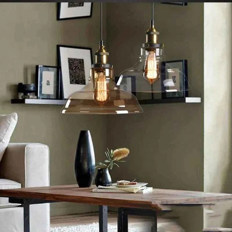 The Nordic Loft Modern Bedroom Pendant Lamp with Clear Gray Amber Vintage Pendant Lights Dining Glass Hanging Light Fixtures