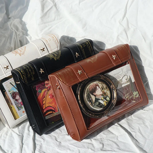 SS69 Harajuku Vintage Shoulder Bag, Y2K Gothic Square Messenger Tote