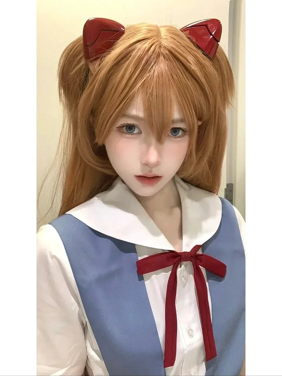 Anime School Uniform Cosplay Costume for Women with Wig