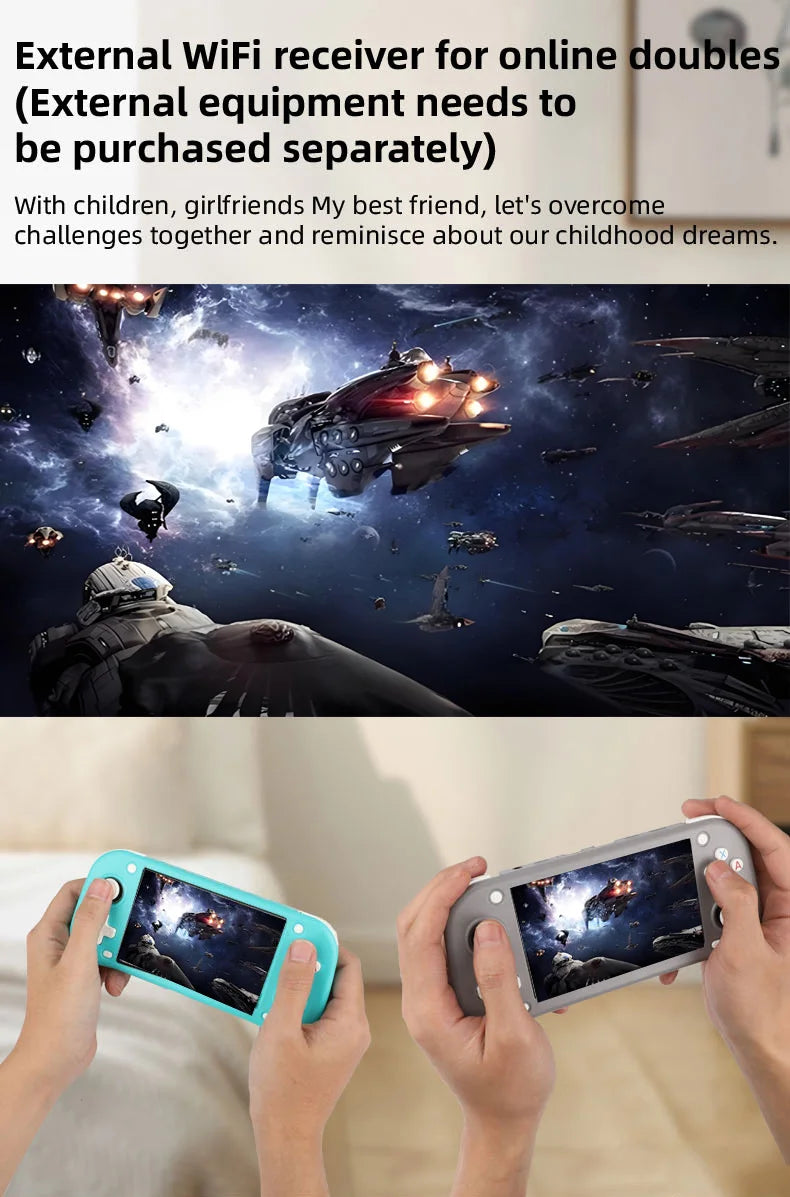 WDYQJE Open Source XF43 Retro Handheld Game Console Linux System Gaming Video Players Console Portable Pocket Device Child Gift SS69