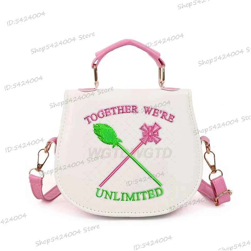 Classic Wicked Change for Good Women Crossbody Bag Fashionable Cartoon Witch's Wand Zipper Shoulder Bag Girl Funny Handbag Gift