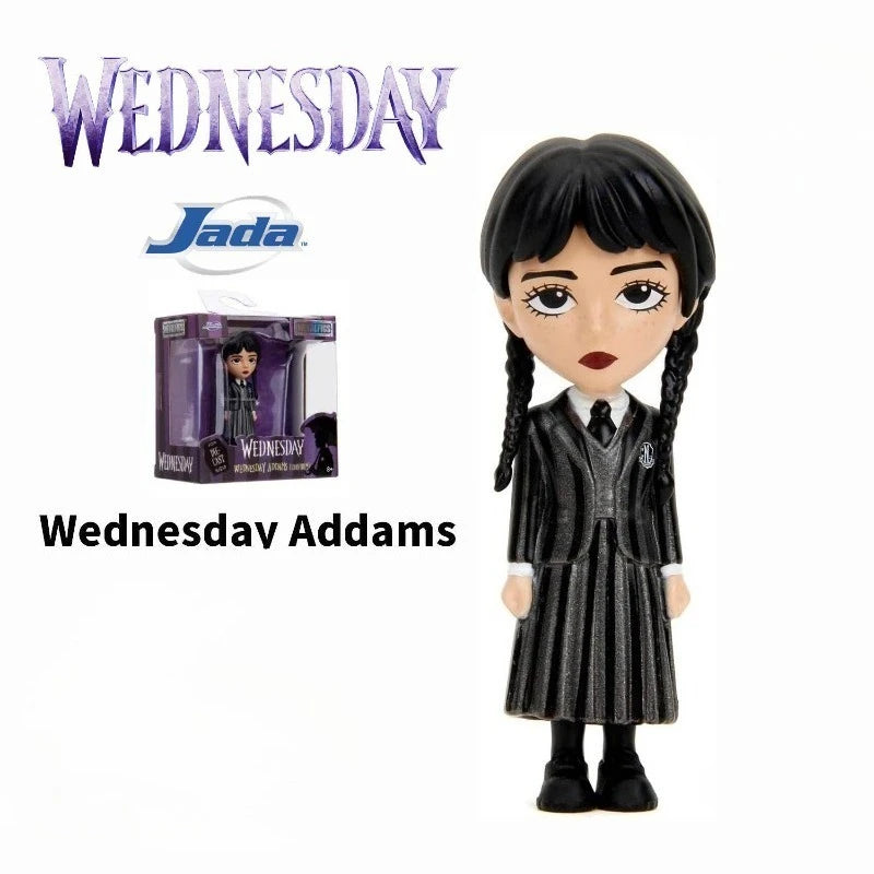 Jada Anime Figures Wednesday The Addams Family Thing Enid Sinclair Metalfigs Metal Model Toy Collection Ornament Boy Girls Gifts