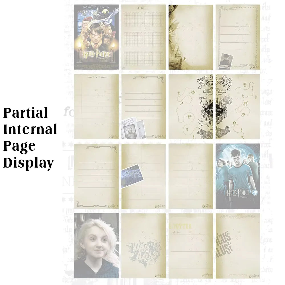 Authentic Harries Potters Peripheral Retro Notebook Magic Academy Hogwarts Slytherin Portable Notebook School Student Stationery