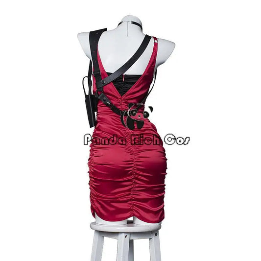 Ada Wong Resident Evil Cosplay Red Cheongsam Dress Set for Women