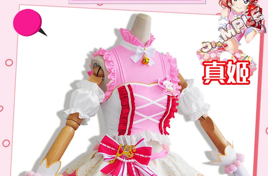In Stock Anime LoveLive Cat Twin Tail Arcade Game 9 Characters Cosplay Costume Tojo Nozomi Nico Honoka Umi Rin Maki Eli Full Set - SS69