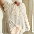 Coral Fleece Blanket with 3D Butterfly Pattern - Soft & Warm