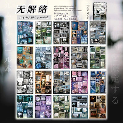 45pcs Japanese Retro Early Style Manga Cut Film Sticker Book Kawaii Girl Scrapbook Journal DIY Deco Cute Showa Phone Case Decals SS69 13.69 Without 20sheets