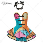 MEOWCOS Gothic Velvet Corset & Double Layer Skirt Costume Set
