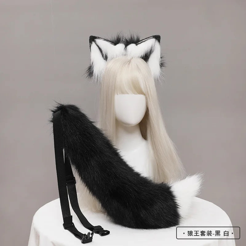 Handmade Faux Fur Fox Ears & Tail Cosplay Headband
