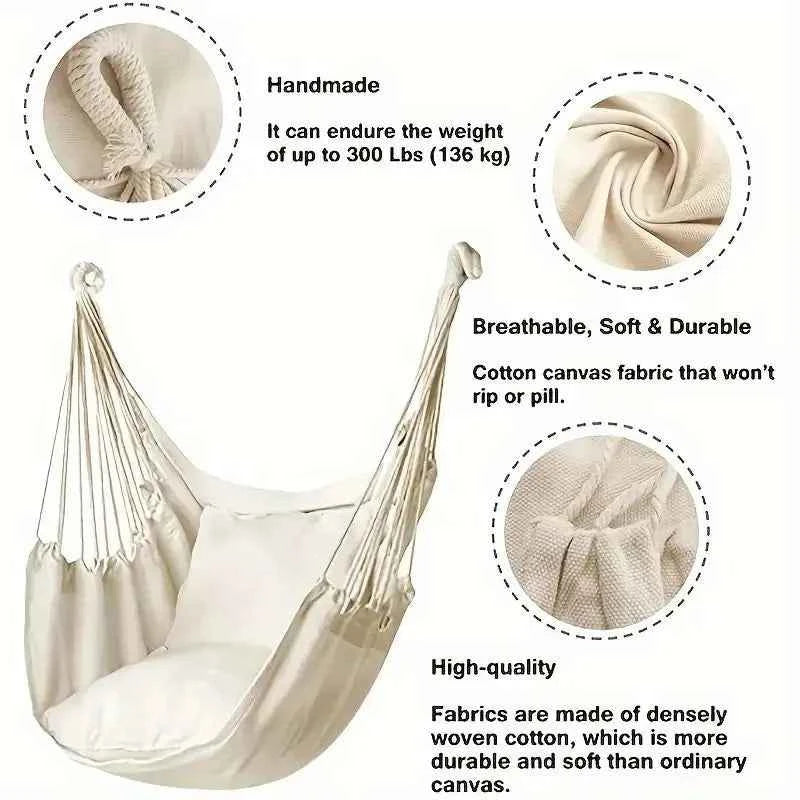Hanging chairs, hammocks, swings, rocking chairs, and cross legged artistic chairs for lazy people in student dormitories