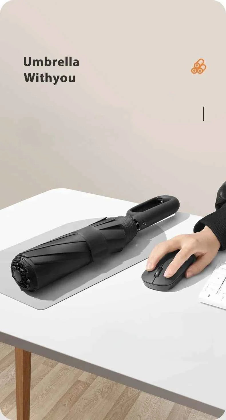 Automatic Umbrella for Men Women Fully Opened Ring Buckle Design 20 Ribs Extra Large Folding Strong Sunshade Double Umbrella