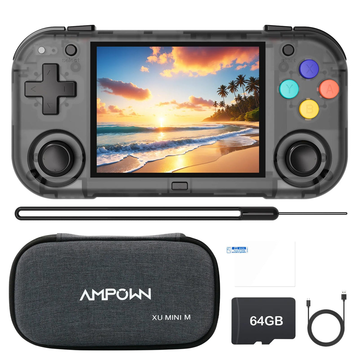 Ampown XU MINI M Handheld Game Console 2.8'' Screen Linux OS MINIM Retro Simulator Video Player Portable Console Children Gifts SS69