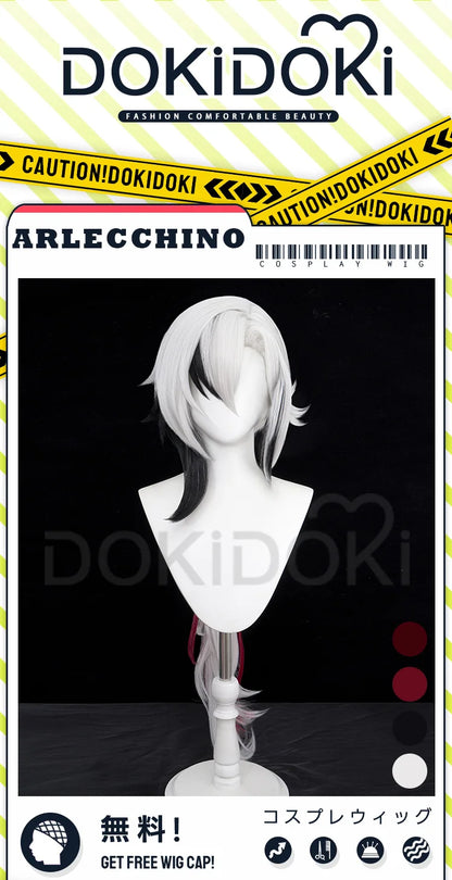 Genshin Impact Arlecchino Cosplay Costume Set with Wig - Polyester - S-2XL