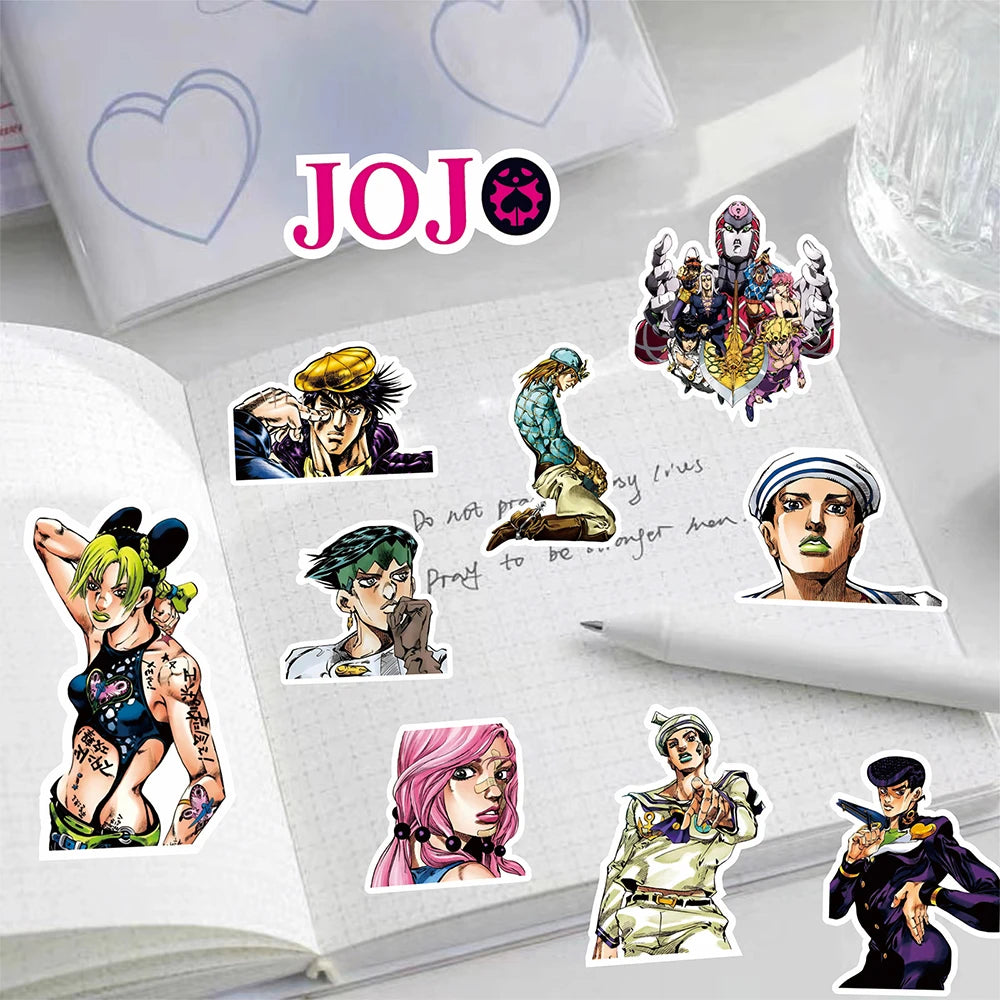 10/30/82pcs JoJo's Bizarre Adventure Anime Stickers Waterproof DIY Skateboard Phone Guitar Bike Classic Japan Manga Sticker Pack
