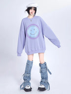 Y2k Denim Leg Warmers with Adjustable Buckle Straps