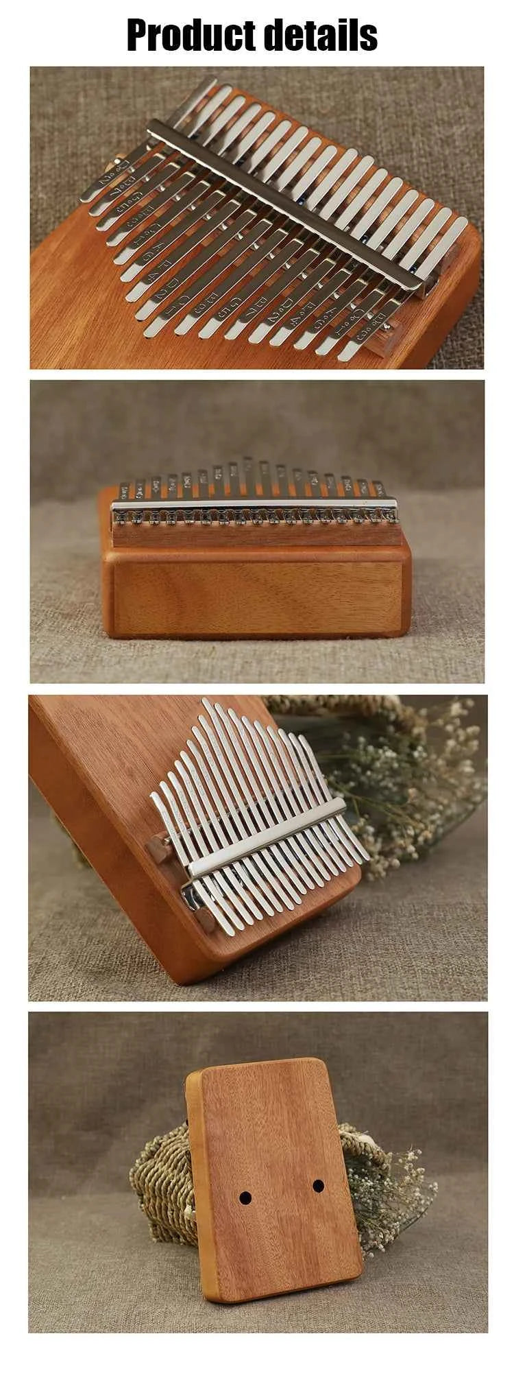 Kalimba music instrument Thumb Piano 17 Keys Mahogany Wood Finger Piano Combinations Gifts for Kids Portable Mbira Finger Piano