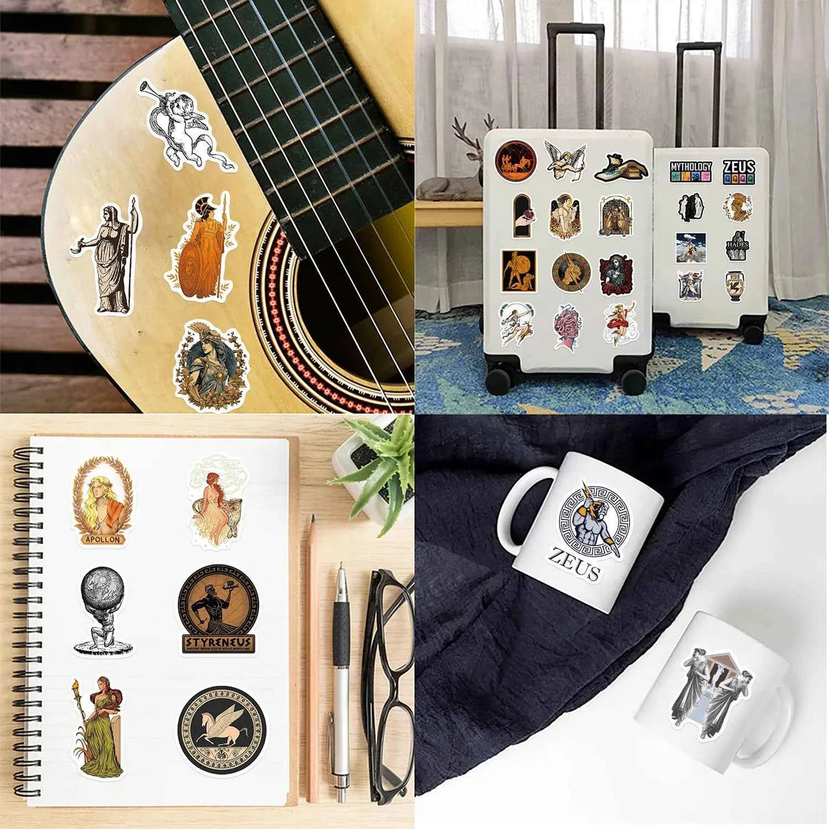 10/50PCS Greek Mythology Graffiti DIY Decorative Luggage Skateboard Water Cup Guitar iPad Waterproof Sticker Kids Toy