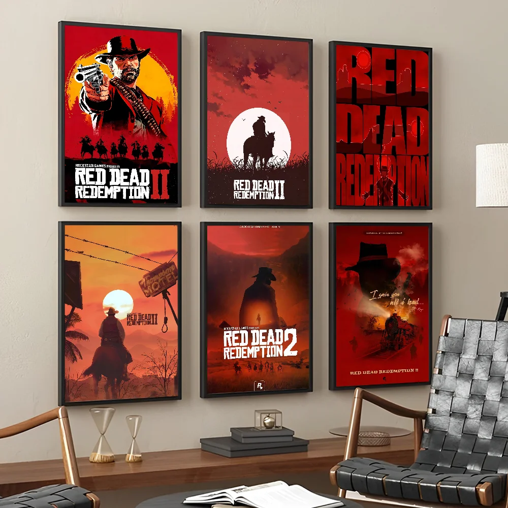 Red Dead Redemption 2 Waterproof Adhesive Art Print