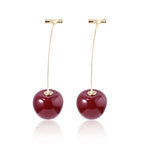 Anime JoJos Bizarre Adventure Earrings Kakyoin Noriaki Cherry Drop Earrings For Women Men Cosplay Ear Clip Jewelry Gift