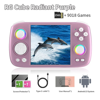 ANBERNIC RG Cube Handheld Game Console 3.95'' IPS Multi-touch Screen T820 Android 13 RGB Joystick 5200mAh Video Gaming Consoles SS69