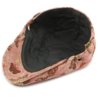 HT4729 Berets for Women Retro Butterfly Embroidery Artist Painter Beret Hat Retro Ivy Flat Cap Male Female Adjustable Beret Cap