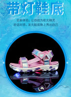 Girls' LED Sandals - Hook & Loop Closure, Anti-Slip EVA