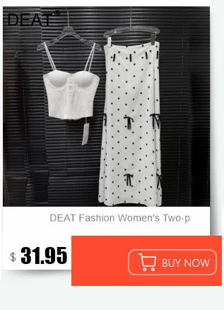 DEAT Women's Two-Piece Set Mesh Splicing T-Shirt and Denim Shorts Outfit