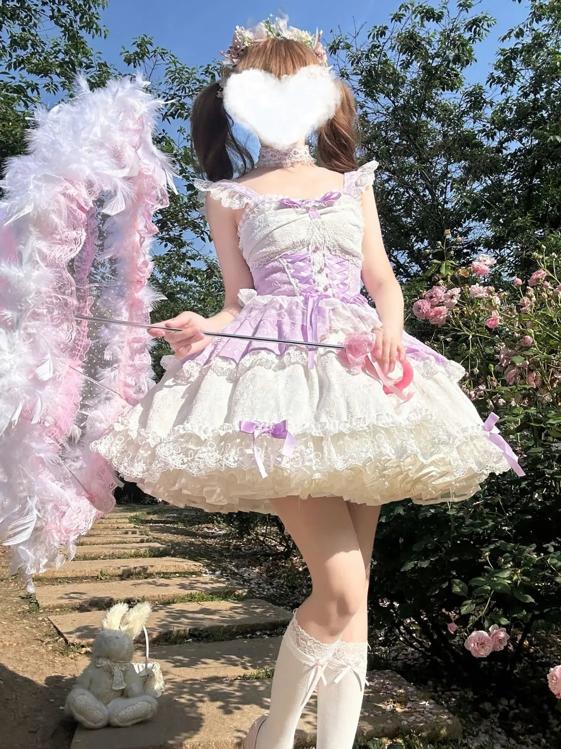 French Lolita Strap Dress Lace Patchwork Cosplay Outfit Y2K Vintage Elegant Girls Sweet Party Kawaii Dress Women Clothing 2026