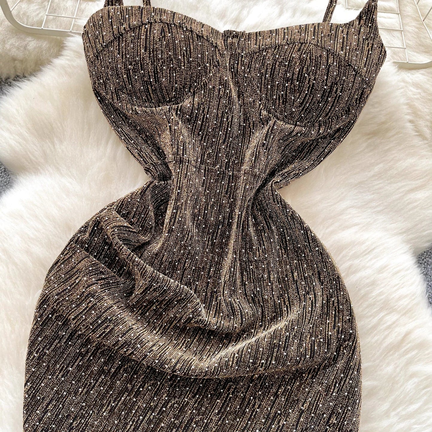 Sexy sleeveless glitter Backless Off Shoulder Fashion Birthday Party Evening Vestido Women Goth Slim Summer Hip Wrap Dress SS69