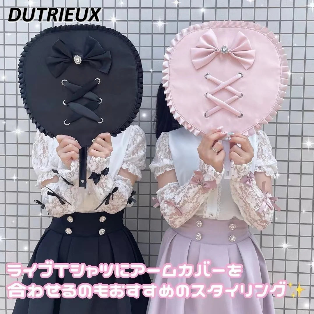 Japanese Style Shirt Women's Summer New Mine Lolita Camisa Clothes Lace Sweet Cute Oversleeve Long Short Sleeve Blouse Top Girl SS69