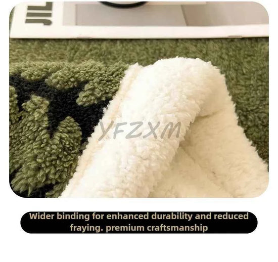 Thicken Warm Flannel Blanket Super Soft Fluffy Queen Blanket Single Double Size Cozy Skin-friendly Multifunctional Nap Blanket