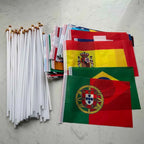 2026 world Country  hand Flag 14x21cm 48pcs Football cup Countries Flag Bunting National String Banner Event Garlands decoration