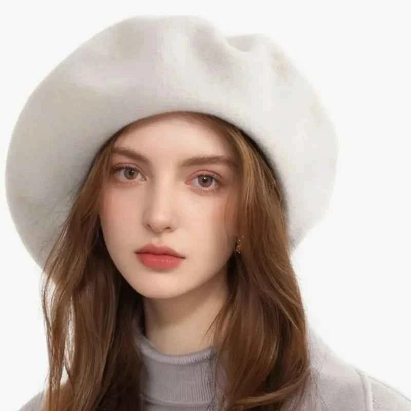 100% Wool England Spring Oversize Women Berets Head Elegant Artist Hats Lady Beret Flexible Stylish Big Warm Painter Cap Bonnet