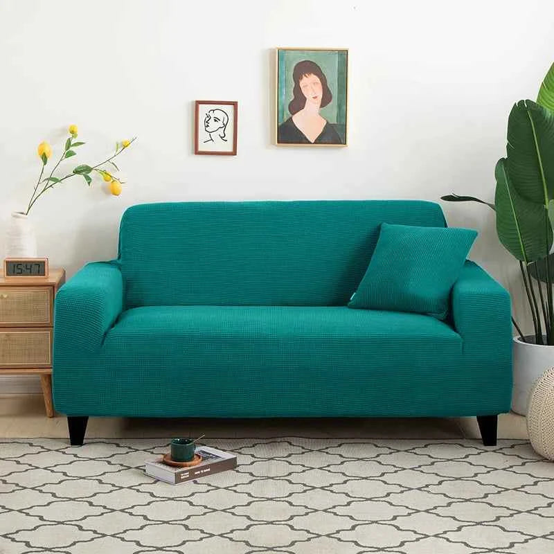 Sofa Cover Elastic For Living Room Home Jacquard Stretch  Slipcovers  Corner Couch Covers 1/2/3/4 Seater L Shape Free Shopping