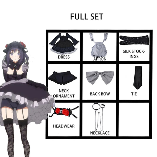 Anime My Dress Up Darling Marin Kitagawa Cosplay Costume Maid Cosplay Dress Halloween Kitagawa Marin Kuroe Shizuku Full Set