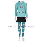 Vanellope Von Schweetz Cosplay Anime Costume Girl's Hoodies Skirt Wig Uniform Suit Halloween Performance Clothing for Woman
