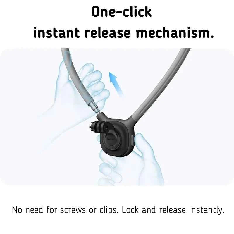 Insta360 X5 Neck Mount Necklace 360 Rotation Holder Quick Release POV For Insta 360 X4 GO 3S X3 Ace Pro 2 Original Accessories