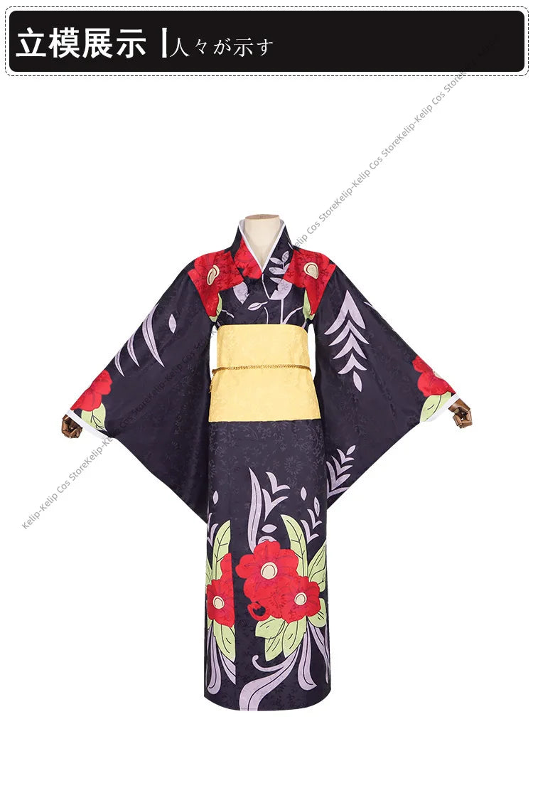 Anime Tamayo Cosplay Costume Kimetsu No Yaiba Wig Kimono Shoes