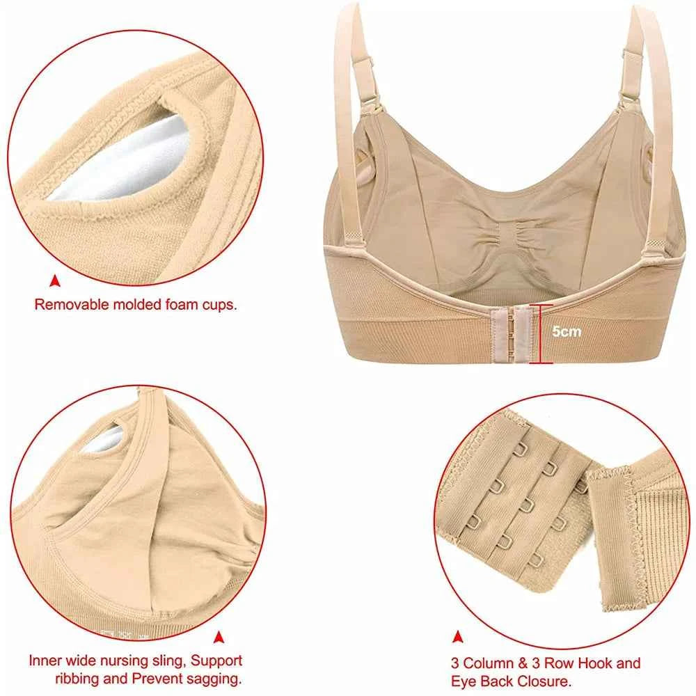 1/3pcs Breastfeeding Bras Maternity Nursing Bra for Feeding Nursing Underwear Clothes for Pregnant Women Wirefree Breathable Bra