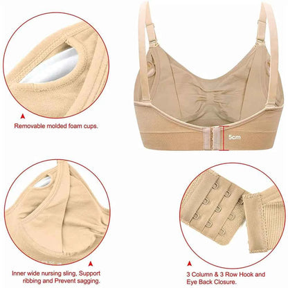 1/3pcs Breastfeeding Bras Maternity Nursing Bra for Feeding Nursing Underwear Clothes for Pregnant Women Wirefree Breathable Bra
