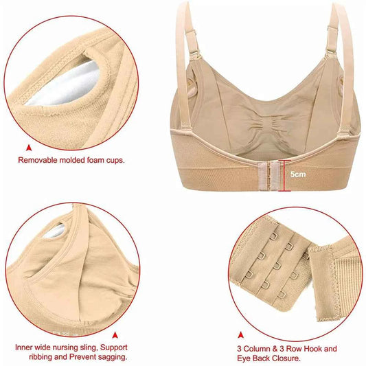 1/3pcs Breastfeeding Bras Maternity Nursing Bra for Feeding Nursing Underwear Clothes for Pregnant Women Wirefree Breathable Bra