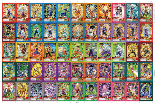 Dragon Ball Super Son Goku Frieza Bejita Yonsei Piccolo DIY Homemade Bronzing Game Toys Collection Card Christmas Birthday Gift SS69 34.69 G-Color flash-54pcs