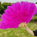 Large Ostrich Feather Fan 130cm - Carnival & Stage Performance