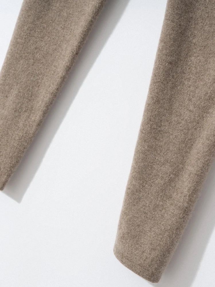 CHICUU Women 100% Cashmere Legging elasticity Slim Pants Autumn Winter Thick Basic Leggings Soft Warm Cashmere Knitwear SS69