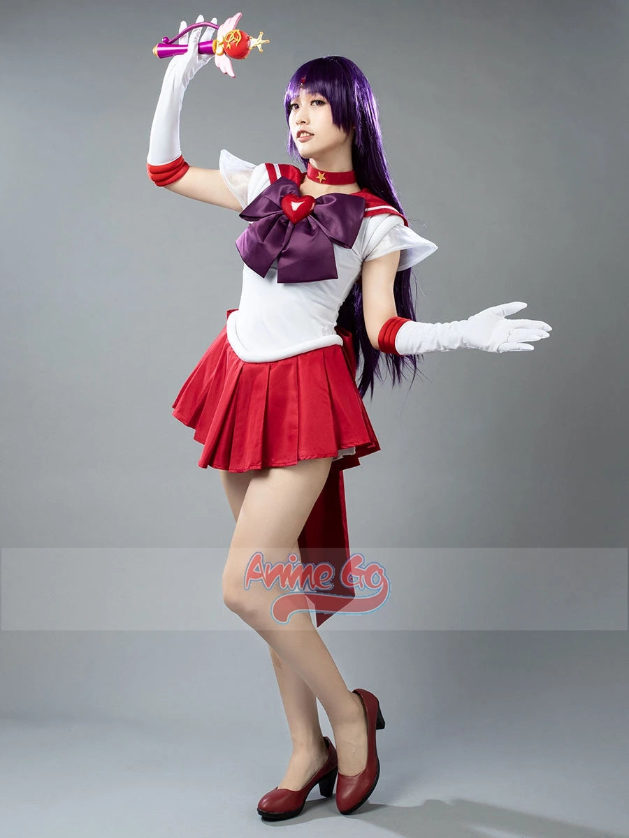 Anime Sailor Super S Film Sailor Mars Rei Hino Raye Cosplay Costume for Women Role Play