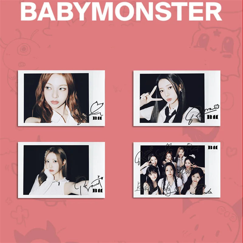 8pcs/set KPOP BABYMONSTER Album HAPPY 1000 DAYS LOMO Card Tea Lu Bao Monster Photo Card AHYEON HARAM RORA RUKA ASA Postcard SS69