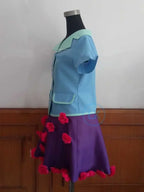 Hirose Yasuho Cosplay Costume Anime  Blue Flower Dress Uniform Women Girls Halloween Gifts Cos