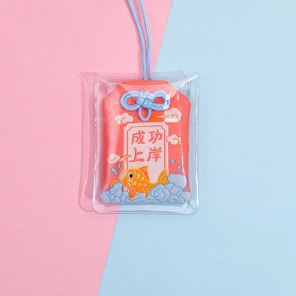 Japanese Prayer Omamori Pray Fortune Beauty Health Safety Lucky Charms Wealth Bag Guard Talisman Pendant Keychain Couple Gift - SS69