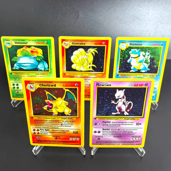 1996 First Generation Pokemon Trading Cards Rare Edition with Charizard  Mewtwo Venusaur Blastoise Classic Game Anime Gift Toys SS69