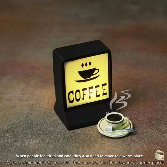 Creative Mini Refrigerator Sticker Convenience Store Magnetic Light Box Display Board with Luminous Light Box Model Ornament